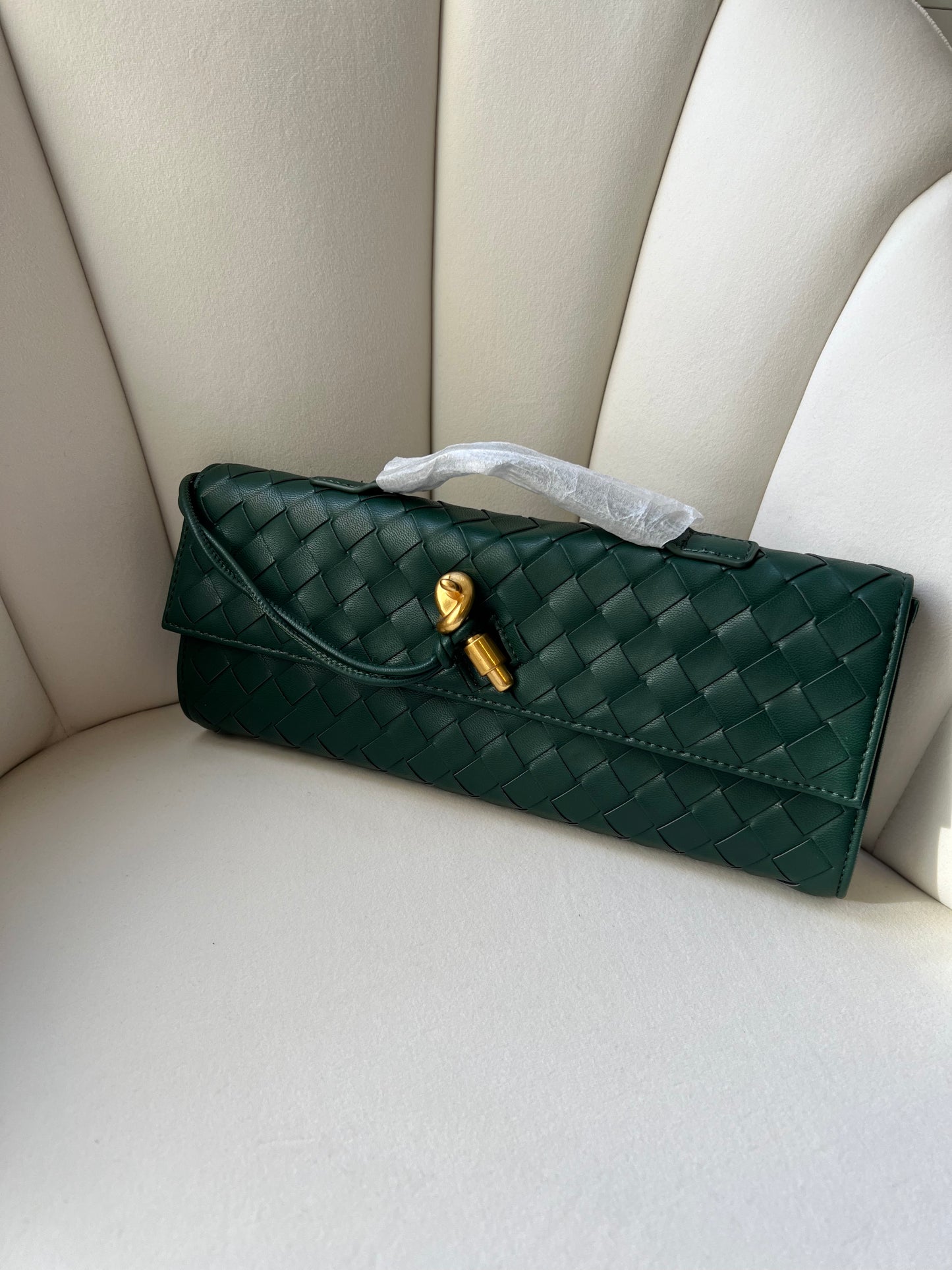 Alaia Clutch Bag Verde petrolio